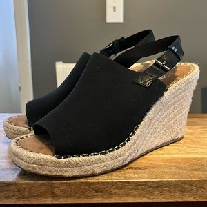 TOMS Monica Wedge, Black, 9W